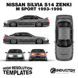 Nissan Silvia S14 Zenki M Sport 1993-1996 - Full Car template | Matt