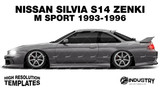 Nissan Silvia S14 Zenki M Sport 1993-1996 - Side Car template | Glossy