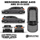 Mercedes-Benz A45S AMG 2019-2025 - Full Car template | Glossy