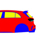 Mercedes-Benz A45S AMG 2019-2025 - Side Car template | Mask