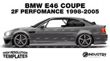 BMW E46 Coupe 2F Perfomance - Side Car template | Glossy