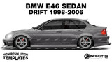 BMW E46 Sedan Drift - Side Car template | Glossy