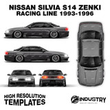 Nissan Silvia S14 Zenki Origin Labo Racing Line 1993-1996 - Full Car template | Glossy