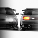 Nissan Silvia S14 Zenki Uras 1993-1996 - Full Car template | Front and Rear