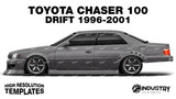Toyota Chaser 100 Drift 1996-2001 - Side Car template | Matt