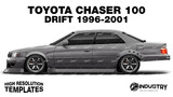 Toyota Chaser 100 Drift 1996-2001 - Side Car template | Glossy