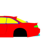 Nissan Silvia S14.5 Origin Labo Stream Line 1993-2001 - Side Car template | Mask