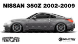 Nissan 350z (no spoiler) 2002-2009 - Side Car template | Glossy