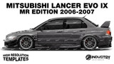 Mitsubishi Lancer Evo IX MR Edition 2006-2007 - Side Car template | Glossy