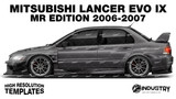 Mitsubishi Lancer Evo IX MR Edition 2006-2007 - Side Car template | Matt
