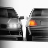 BMW E36 Sedan Drift 1991-1998 - Full Car template | Front and Rear