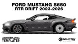 Ford Mustang S650 RTR Drift 2023-2026 - Side Car template | Glossy