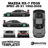 Mazda RX-7 FD3S Spec JD X1 'James Deane' 1992-2002 - Full Car template