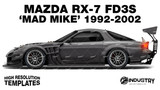 Mazda RX-7 FD3S  'Mad Mike' 1992-2002 - Side Car template | Glossy