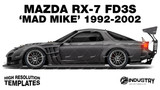 Mazda RX-7 FD3S  'Mad Mike' 1992-2002 - Side Car template | Matt