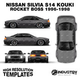 Nissan Silvia S14 Kouki Rocket Boss 1996-1998 - Full Car template | Matt