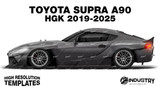 Toyota Supra A90 HGK 2019-2025 - Side Car template | Glossy