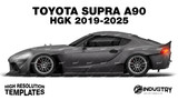 Toyota Supra A90 HGK 2019-2025 - Side Car template | Matt