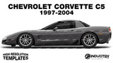 Chevrolet Corvette C5 1997-2004 - Side Car template | Glossy