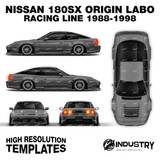 Nissan 180sx Origin Labo Racing Line 1988-1998 - Full Car template | Matt