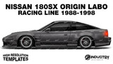 Nissan 180sx Origin Labo Racing Line 1988-1998 - Side Car template