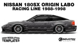 Nissan 180sx Origin Labo Racing Line 1988-1998 - Side Car template | Glossy