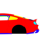 Ford Mustang S550 RTR Drift 2014-2023 - Full Car template | Mask