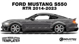 Ford Mustang S550 RTR Drift 2014-2023 - Side Car template | Glossy
