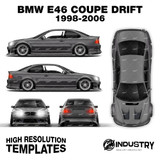 BMW E46 Coupe Drift 1998-2006 - Full Car template | Matt