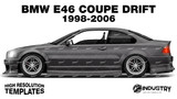 BMW E46 Coupe Drift 1998-2006 - Side Car template | Matt