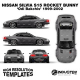 Nissan Silvia S15 Rocket Bunny 'Odi Bakchis' 1999-2002 - Full Car template | Glossy