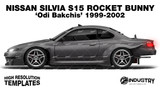 Nissan Silvia S15 Rocket Bunny 'Odi Bakchis' 1999-2002 - Side Car template | Matt