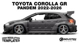 Toyota Corolla GR Pandem 2022-2026 - Side Car template