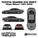 Toyota Soarer Z30 Drift 'Orjan Nilsen' 1991-2000 - Full Car template | Matt