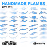 Handmade Flames Pack – 200 Vector Elements | Effects