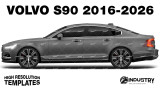 Volvo S90 2016-2026 - Side Car template | Matt