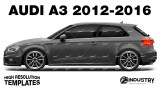 Audi A3 2012-2016 - Side Car template | Glossy
