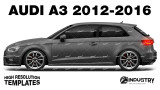 Audi A3 2012-2016 - Side Car template | Matt