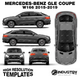 Mercedes-Benz GLE Coupe (W166) - Full Car template | Glossy