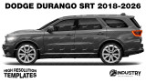 Dodge Durango SRT 2018-2026 - Side Car template | Glossy