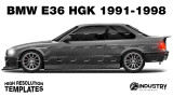 BMW E36 HGK 1991-1998 - Side Car template | Glossy
