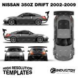 Nissan 350z Drift 2002-2009 - Full Car template | Glossy