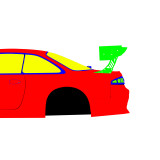 Nissan Silvia S14 Kouki RSD Factory 1996-1998 - Full Car template | Mask