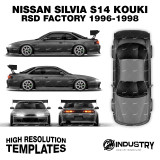 Nissan Silvia S14 Kouki RSD Factory - Full Car template | Matt