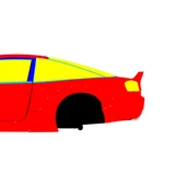 Nissan 180sx S15 'Rocket Bunny' 1988-1998 - Side Car template | Mask