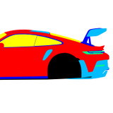 Porsche 911 GT3 RS 992 2022-2026 - Side Car template | Mask