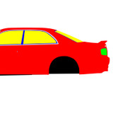 Toyota Chaser 100 Tourer V Kouki 1996-2001 - Side Car template | Mask
