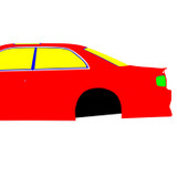 Toyota Chaser 100 BN Sports 1996-2001 - Side Car template | Mask