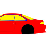 Nissan Silvia S14 Kouki BN Sports V2 1996-1998 - Full Car template | Mask
