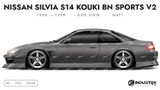 Nissan Silvia S14 Kouki BN Sports V2 1996-1998 - Side Car template | Matt
